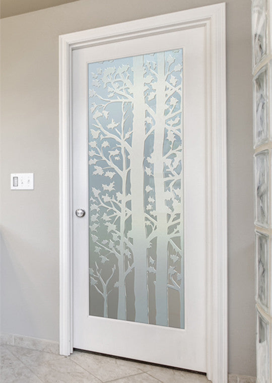 Interior Prehung Door or Interior Slab Door - Forest Trees - Primed - 30" x...