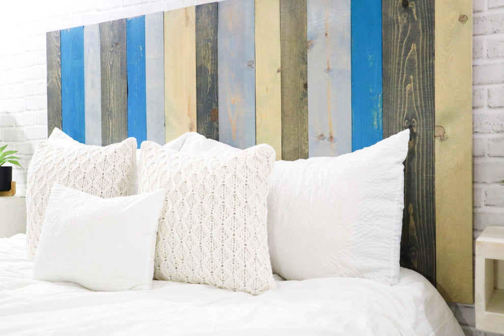 Handcrafted Headboard, Leaner Style, Winter Mix, King