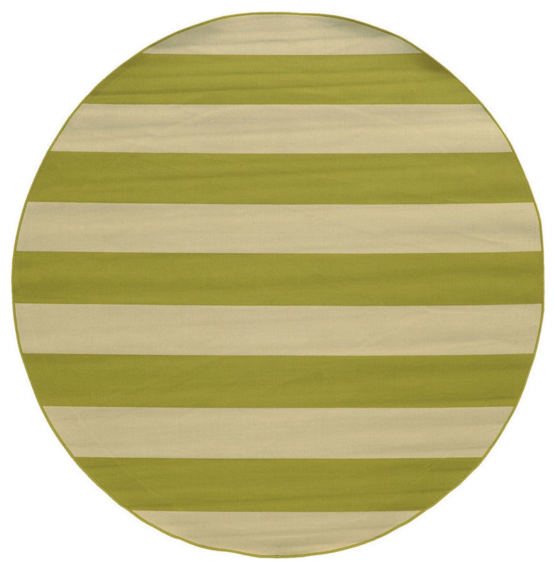 Oriental Weavers Riviera Green/Ivory Geometric Indoor/Outdoor Rug 6'7"X9'6"
