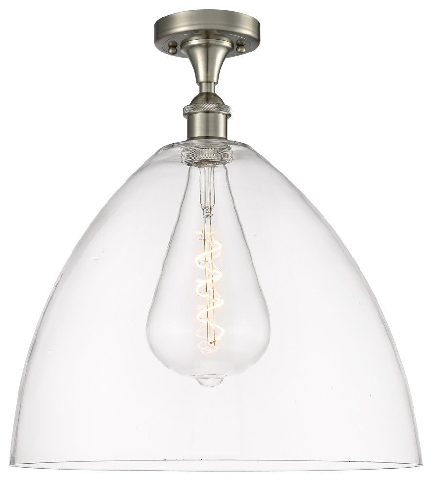 Innovations 516-1C-SN-GBD-162-LED 1 Light Semi-Flush Mount, Brushed Satin Nickel