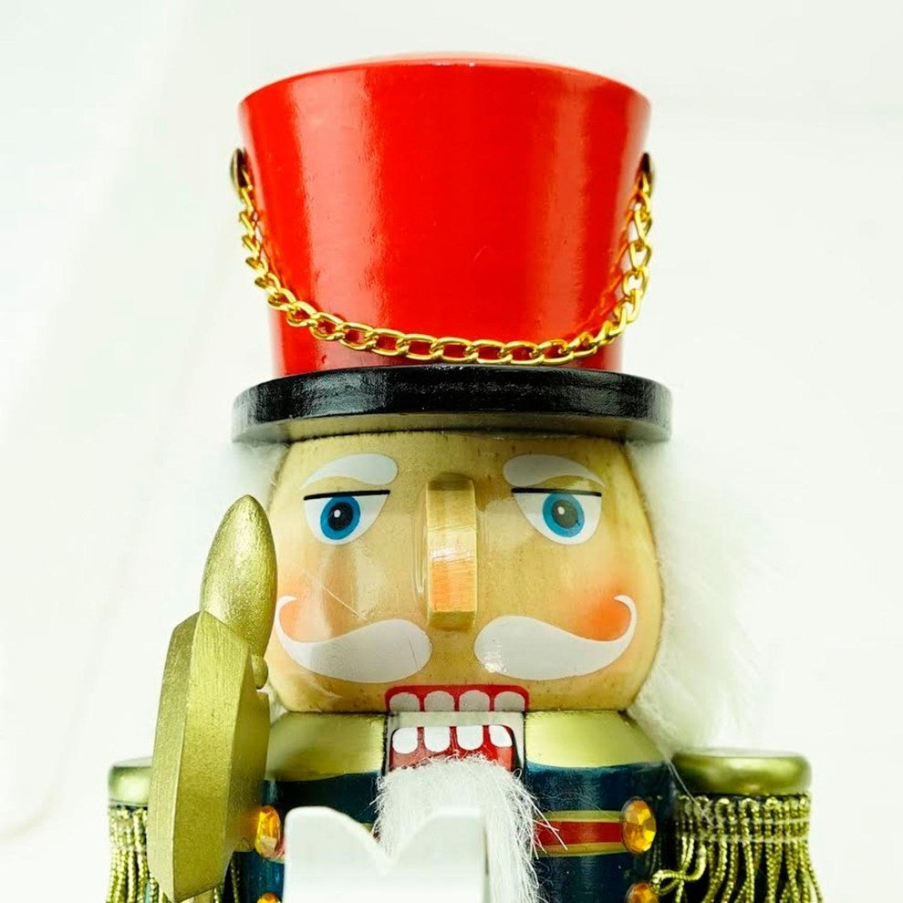 12" Wooden Christmas Nutcracker Soldier on Rocking Horse