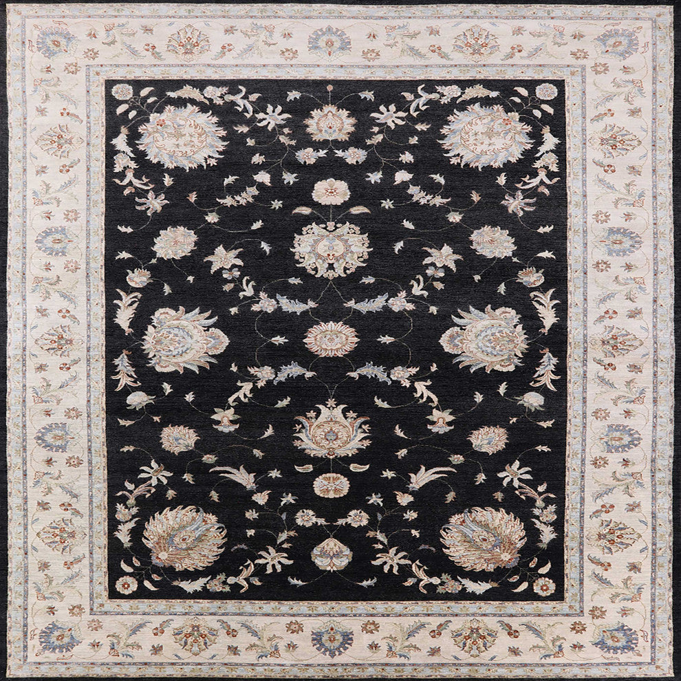 Ahgly Company Indoor Square Mid-Century Modern Area Rugs, 8' Square