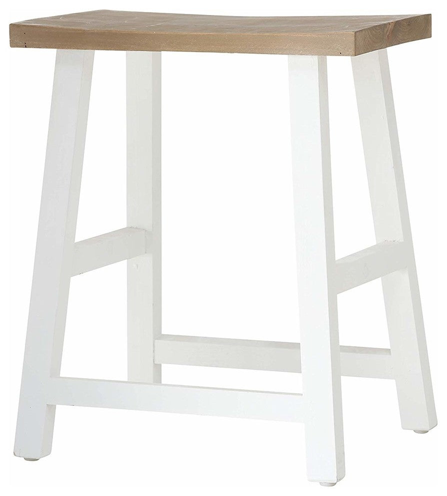 2 Piece Saddle Top Stool Set