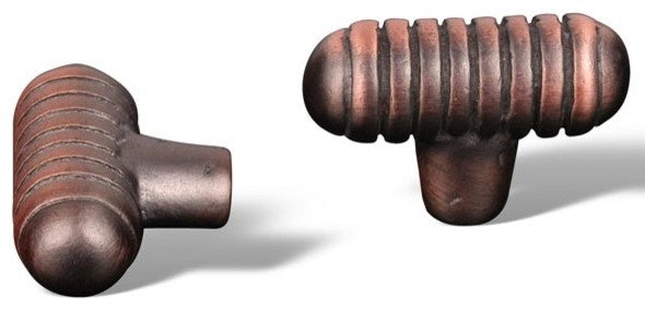 Distressed Copper RKI Distressed Small Ribbed Knob, RKICK714DC