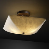 14-inch Square Semi-Flush Bowl