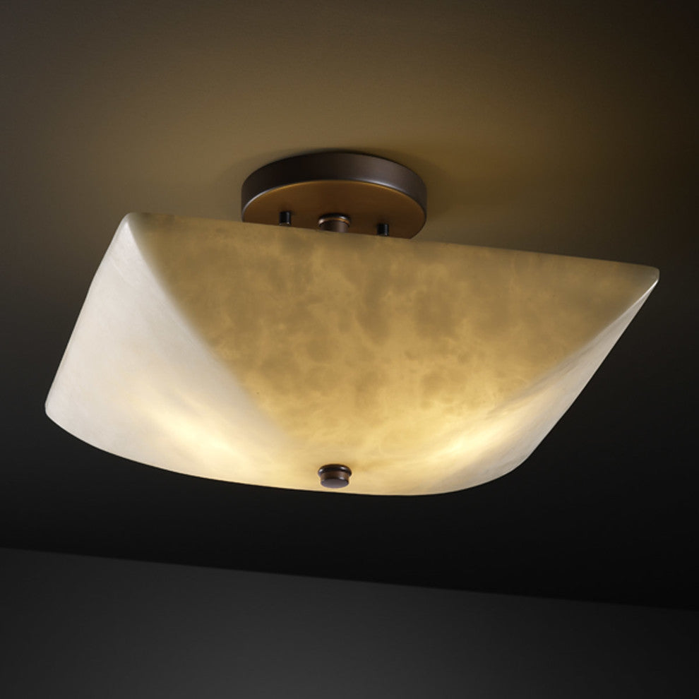 14-inch Square Semi-Flush Bowl