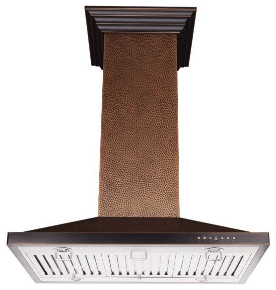 ZLINE 30" Designer Series Hand Hammered Copper Island Mount Range Hood