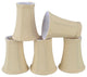 30012-5 Small Bell  Chandelier Clip On Lamp Shade Butter Creme 2 1/2"x4"x5"