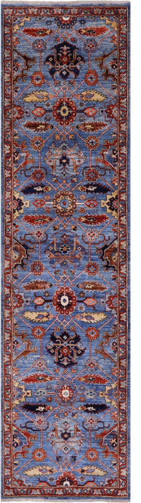 Persian Fine Serapi Hand-Knotted Wool Runner Rug 2' 7" X 10' 0" - Q12895