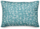 Coastal Teal Dashes 14x20 Spun Poly Pillow