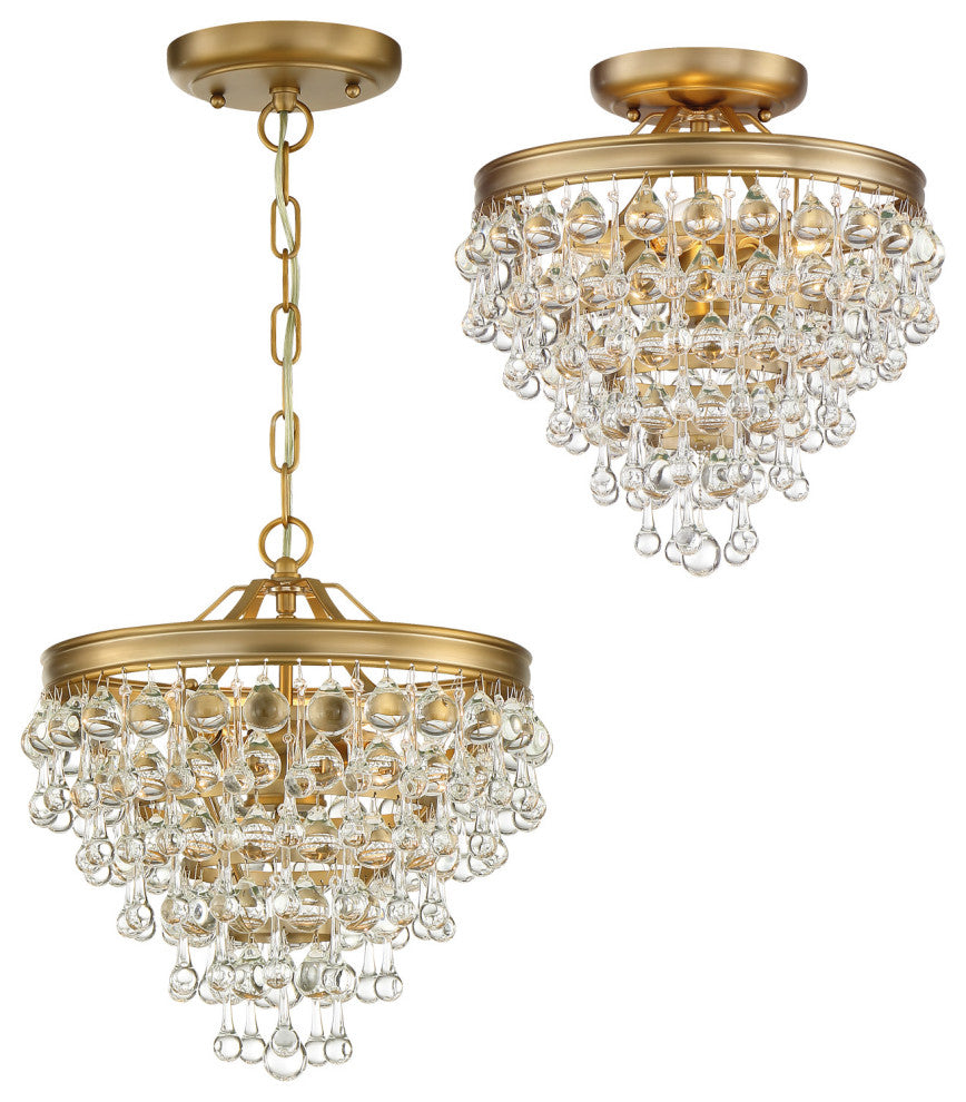 Crystorama Lighting Group 130_CEILING Calypso 3 Light 13"W - Vibrant Bronze