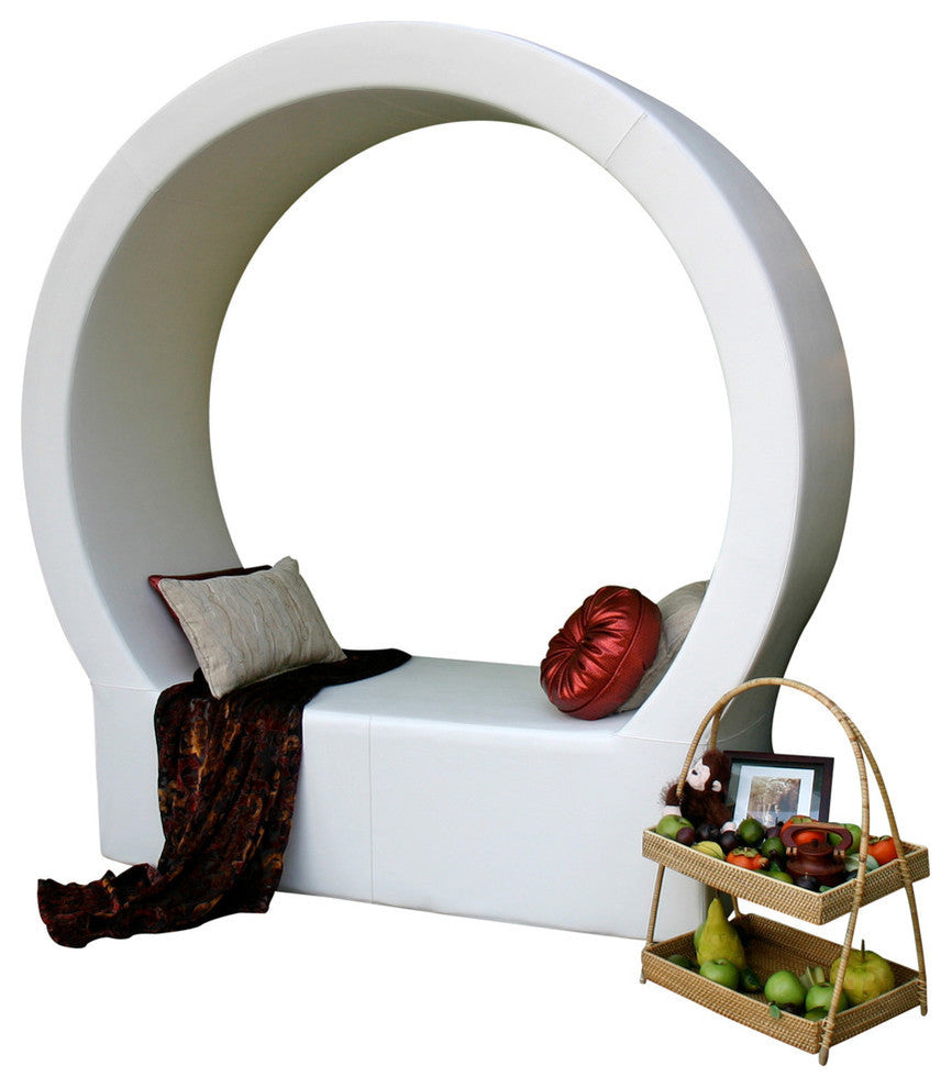 Pod Circular Lounger, Silver Pixel