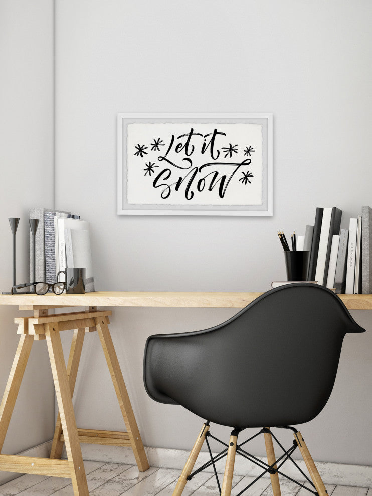 "Let It Snow!" Framed Painting Print, 24x16