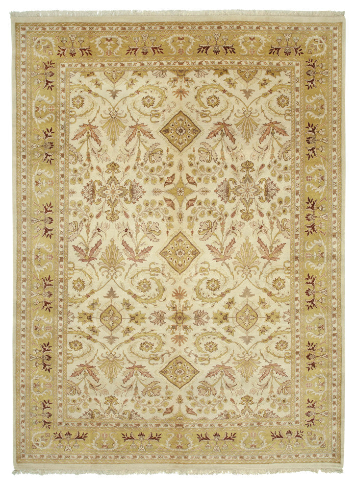 Rug N Carpet - Hand-Knotted Oriental 10' 0" x 13' 7" Pastel Oushak Area Rug