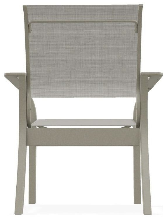 Leeward Sling Stackable Outdoor Dining Chair, Deacon/Storm