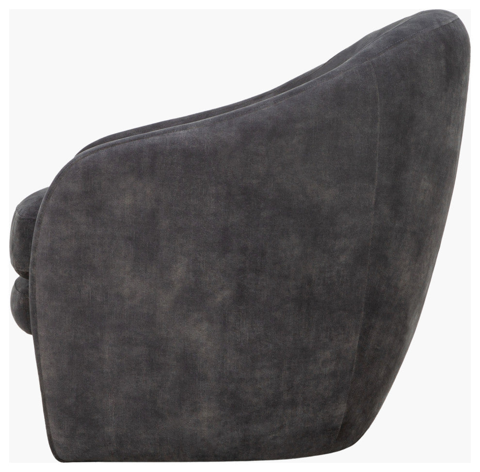 Galey Alix x Livabliss Hatcher GAHT-001 Accent Chair, Grey, 31"H x 32"W x 32"D