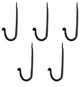 5 Coat Hooks Black Wrought Iron Rustproof Set of 5 |
