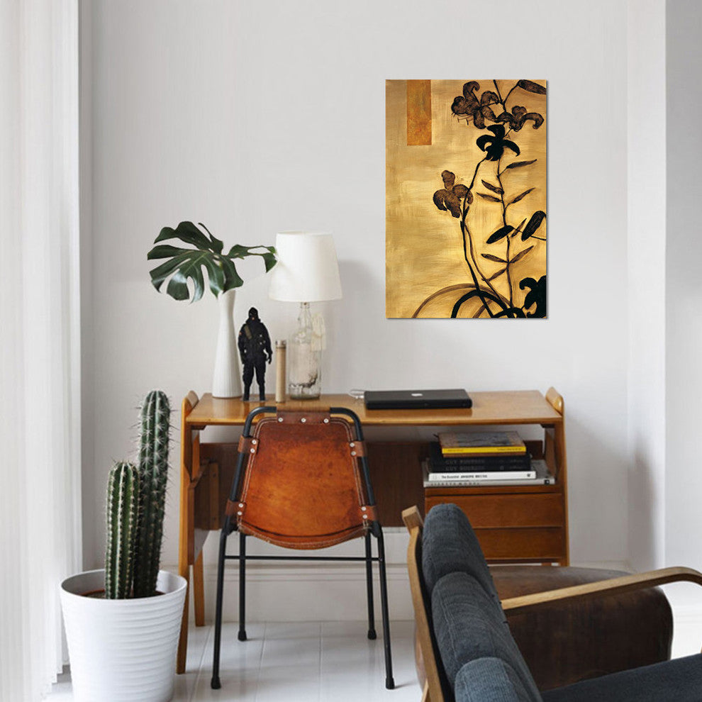 "Lily Silhouette II" by Erin Lange, Canvas Print, 18"x12"