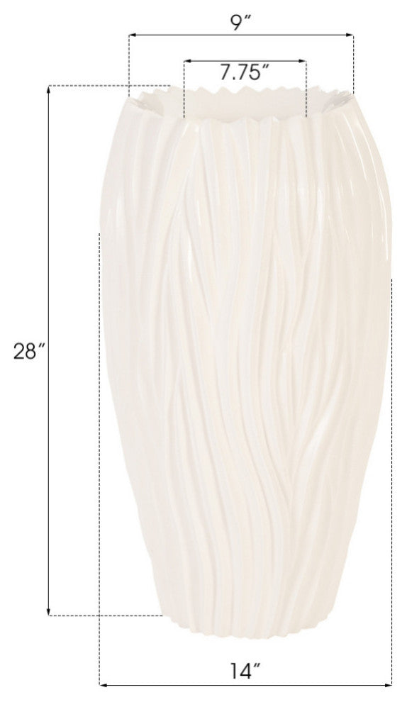 Alon Planter, Gel Coat White