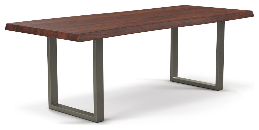 Brooks Dining Table, Americano, Pewter, 40"x116", U-Base