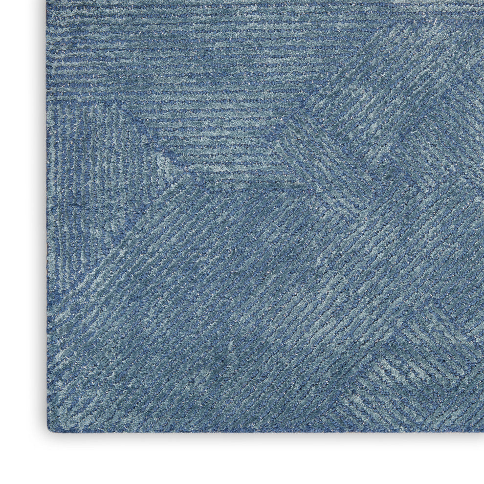 Michael Amini Ma30 Star 4' x 6' Blue Modern Indoor Area Rug