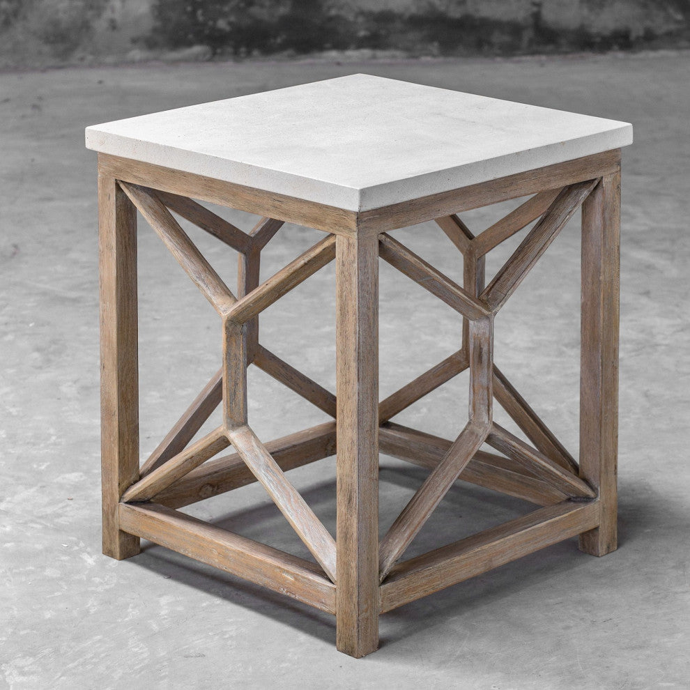 Uttermost 25886 Catali 22"L Java Wood End Table - Washed Natural