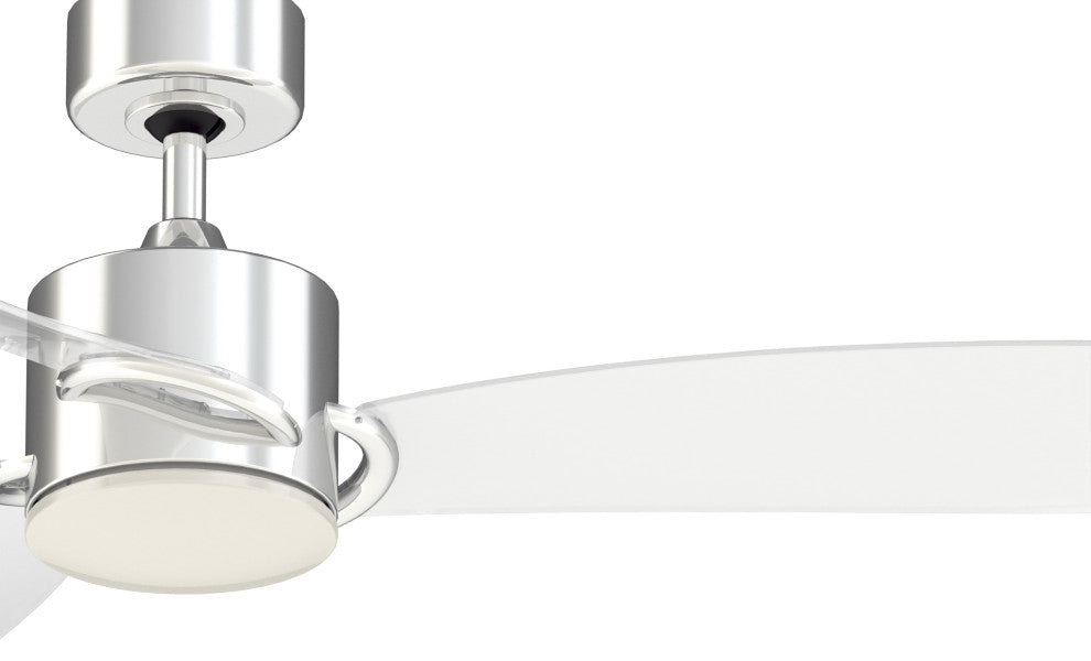 SculptAire 52" Ceiling Fan - Chrome with LED Light Kit
