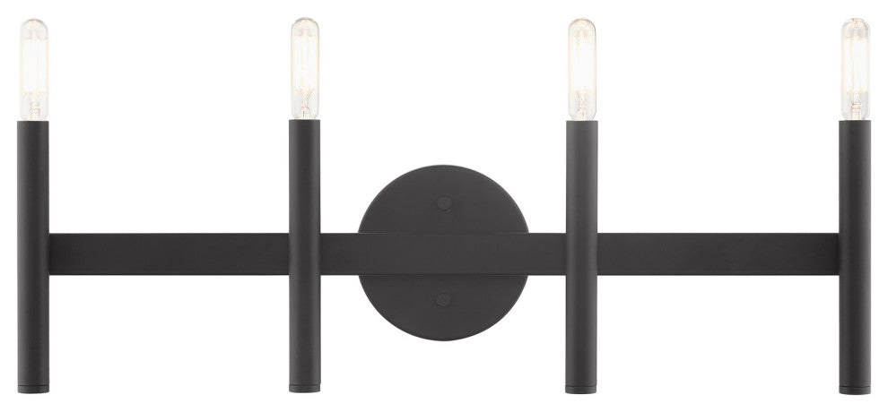 Black Mid Century Modern, Urban, Scandinavian, Minimal Vanity Sconce