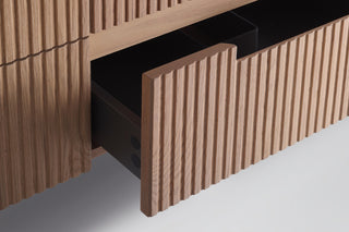 Fiore Wall Mount Modern Bathroom Vanity, Oakwood, 48", Double Sink