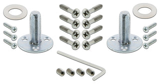 Double New York Plate With Waldorf Knob, Satin Nickel