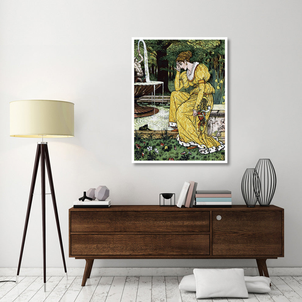 "Frog Prince - In Yellow" Digital Paper Print by Walter Crane, 38"x50"