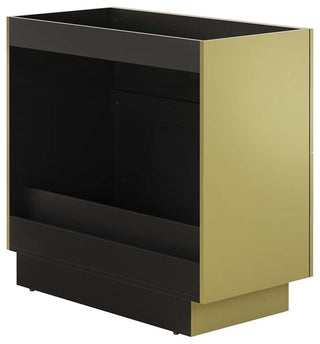 Modway Quantum 36" Modern Wood Bathroom Vanity Cabinet in Gold