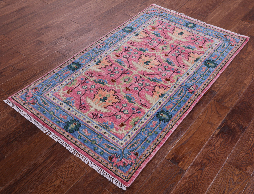 Turkish Oushak Handmade Wool Rug 3' 1" X 5' 2" - Q15901