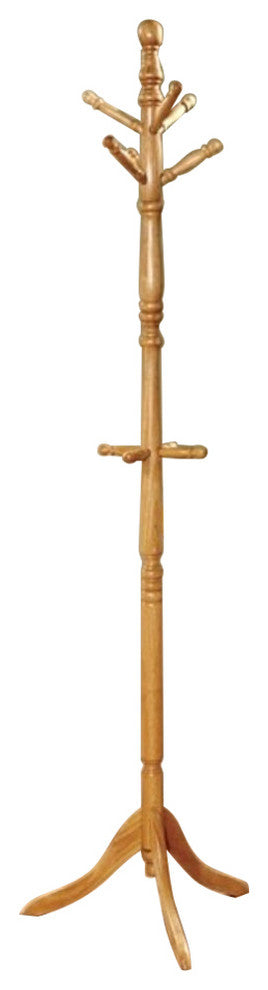Putnam Transitional Style Coat Rack , Natural Wood