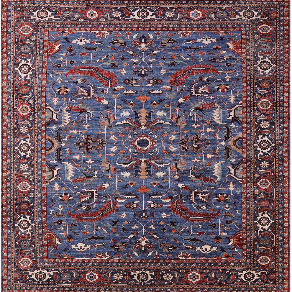 Ahgly Company Indoor Square Mid-Century Modern Area Rugs, 7' Square