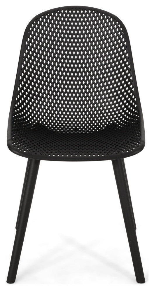 Posey Outdoor Dining Chair, Black