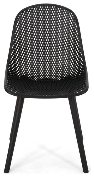 Posey Outdoor Dining Chair, Black