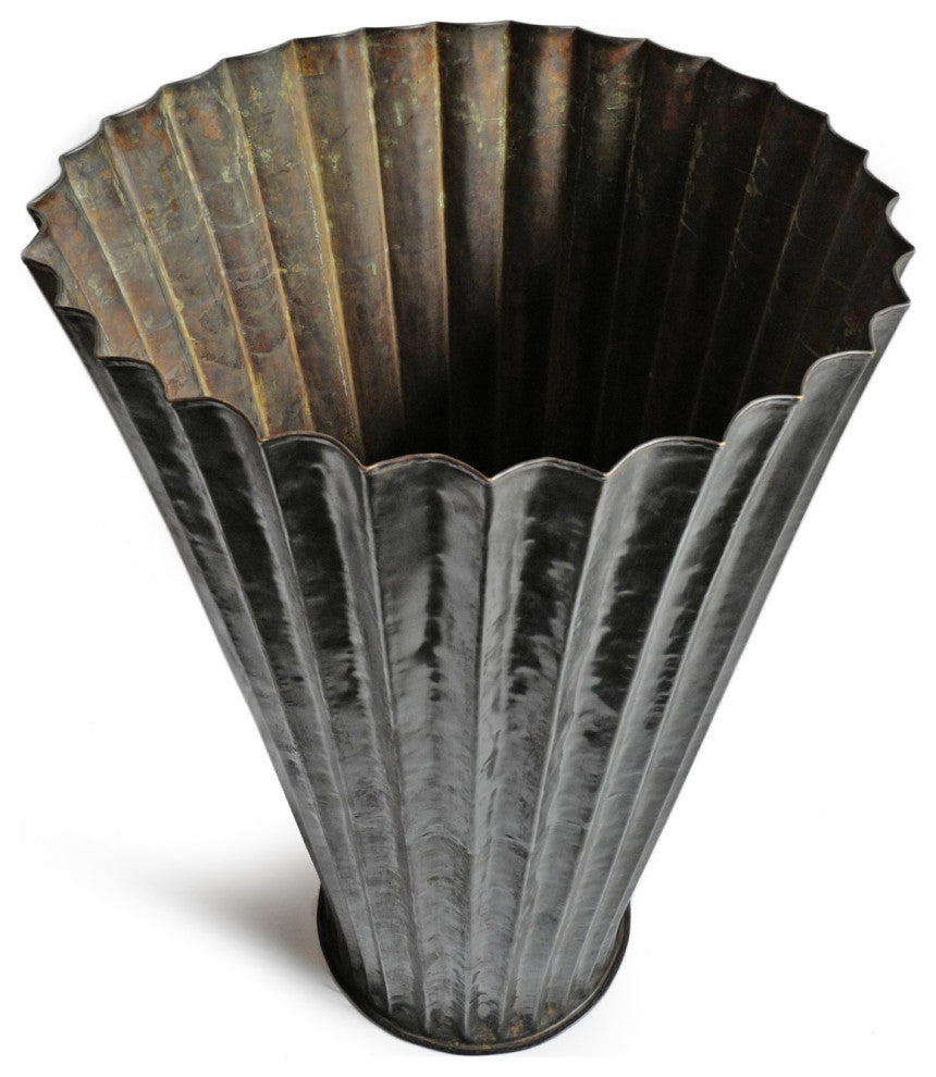 Consigned Bronze Fluted Planter