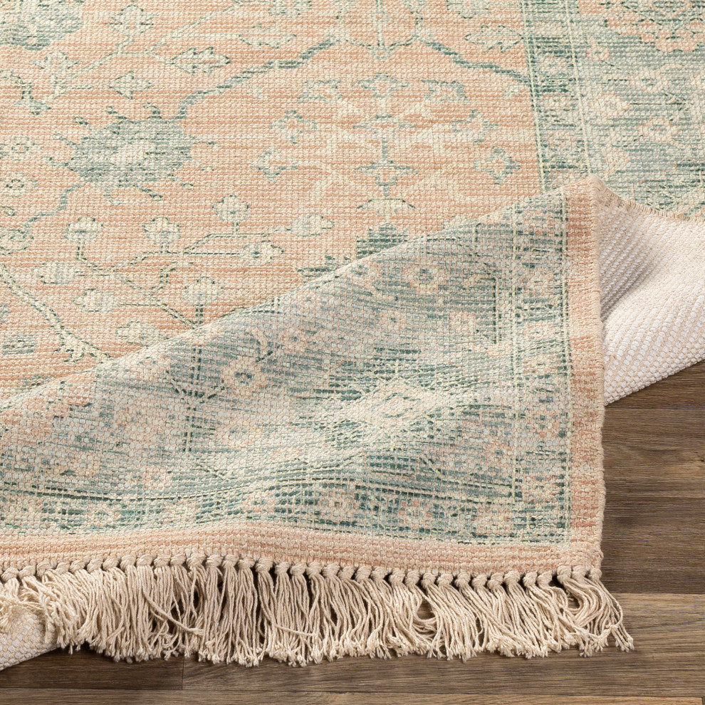 Surya Zainab ZAI-2310 6'x9' Rug, Camel/Cream/Sage/Dark Green/Lime/White