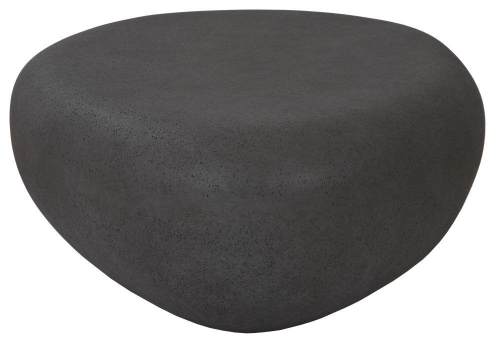 River Stone Coffee Table, Charcoal Stone, 54x32x16"h
