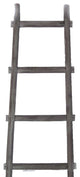 Benzara BM210390 Transitional Style Wooden Decor Ladder With 5 Steps, Gray