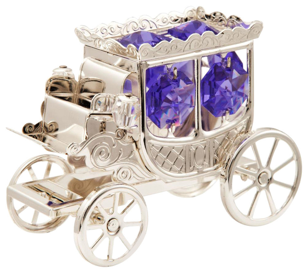 Silver Plated Princess Carriage Ornament