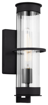 Alcona Medium One Light Outdoor Wall Lantern, Black