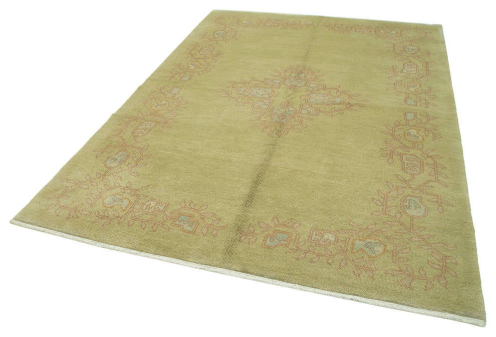 Rug N Carpet - Handmade Oriental 6' 0" x 9' 0" One-of-a-Kind Oushak Area Rug