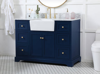 Home Living 22" Farmhouse Blue-Light Bathroom Vanity