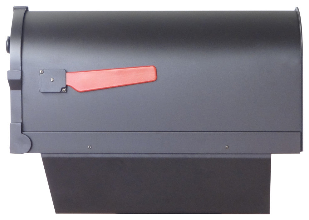 Savannah Curbside Mailbox With Paper Tube, Black