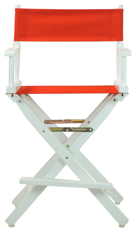 024" Director's Chair White Frame-Red Canvas