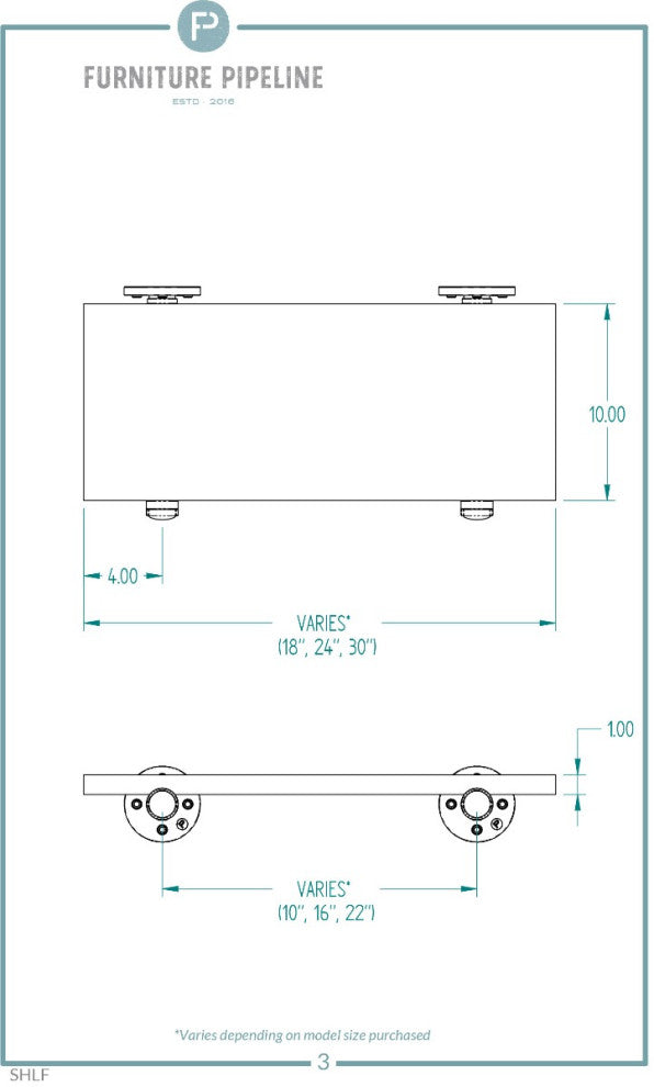 Austin Farmhouse Industrial 24" and 27" Wide 2-Piece Shelf Rack, Brushed Brass