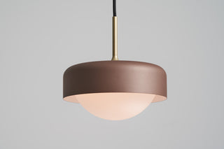 Pensee Pendant, Pearl Cocoa/Gold