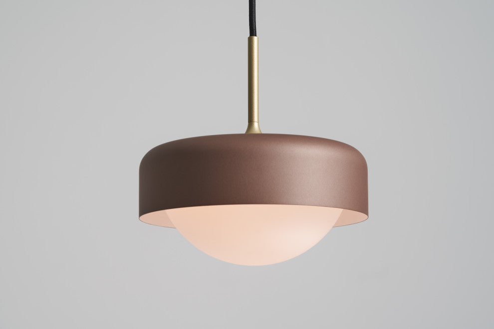 Pensee Pendant, Pearl Cocoa/Gold